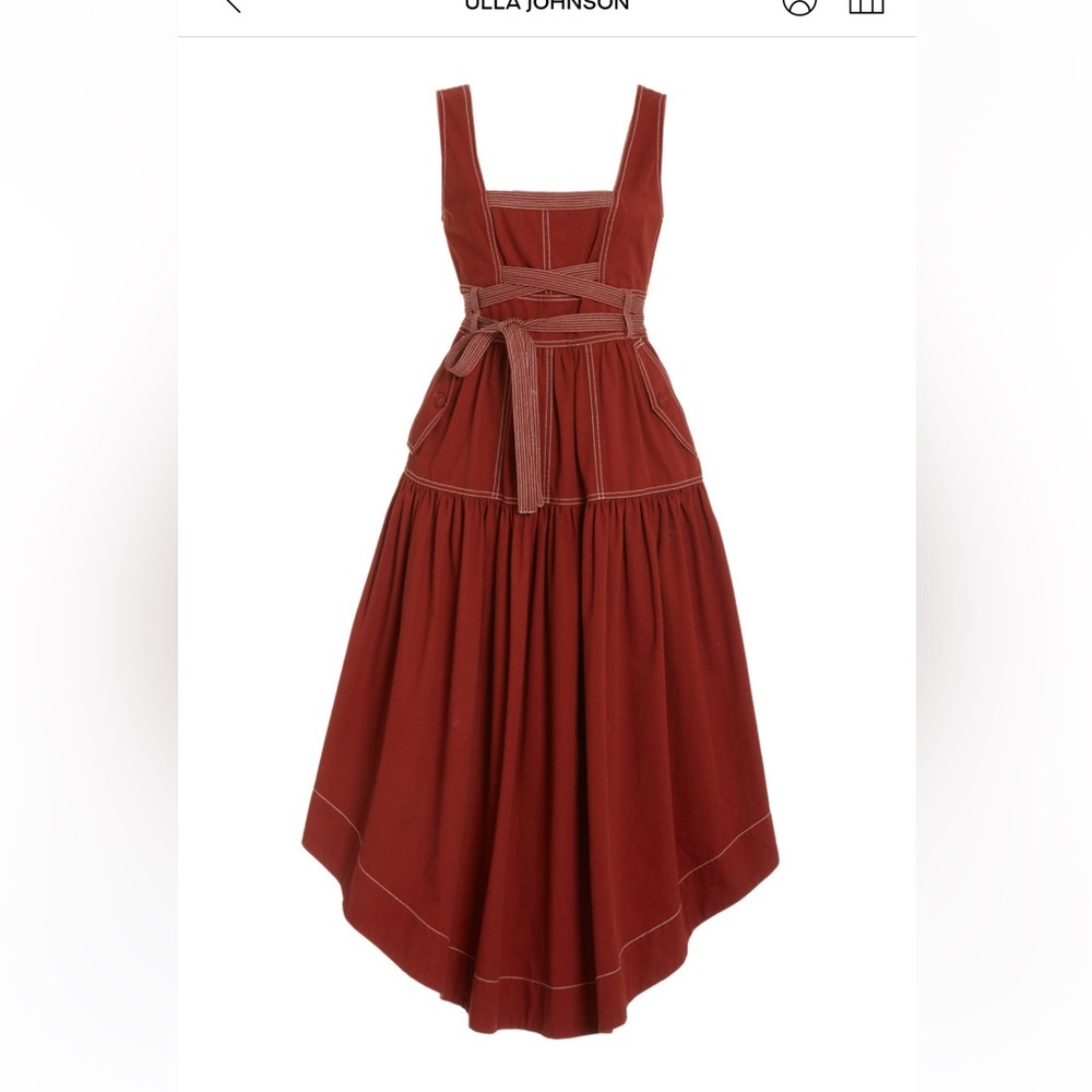 Ulla Johnson Howell Belted Cotton Midi Dress